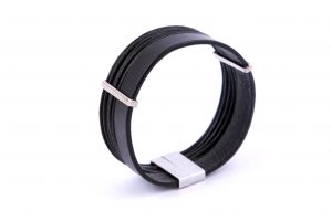 Bracelet cuir noir REF 0110